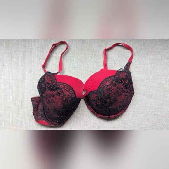 La SENZA Red and Black Lace Bra - Picture 1 of 2